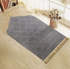 Soft Prayer Mat for Muslim Ramadan Non-slip Flannel Worship Paded Carpet Rug