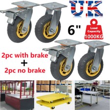 4x Castor Wheels 150mm 6"