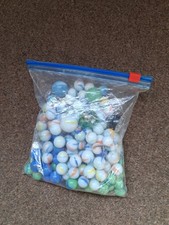 Glass Marbles Joblot Mixed Colours 5 Large 130 Small