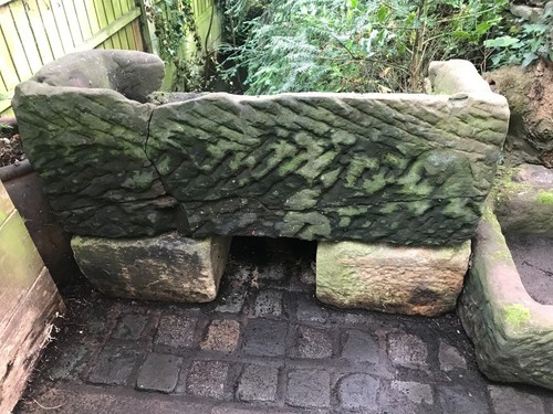 Antique sandstone trough - antique,