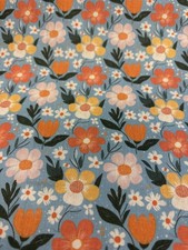 3 metres Light Blue Flowers