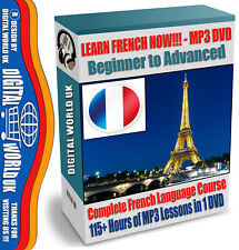 Learn to Speak French Now, 115+ hours of Professional MP3 Audio Lessons in 1 DVD