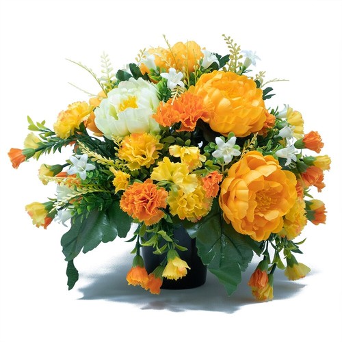 April yellow peony artificial - april,