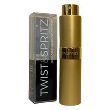 Twist & Spritz Perfume Atomiser 8ml Gold, Full = 100 Sprays