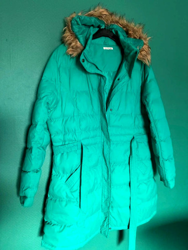Emerald green quilted coat - emerald,