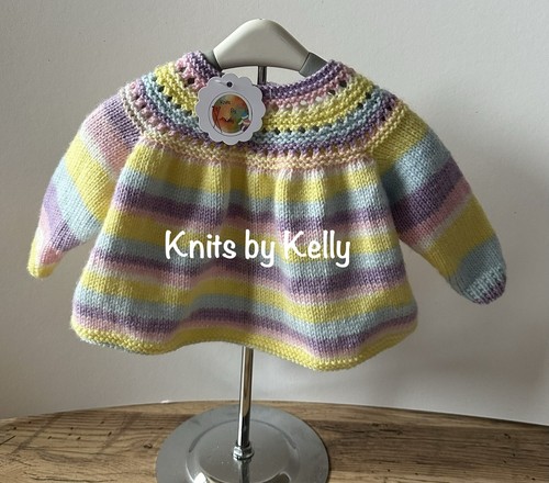 Hand knitted matinee coat - coat, 0-3