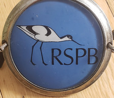 VINTAGE RSPB CAR GRILLE BADGE *PLEASE READ* ROYAL SOCIETY PROTECTION BIRDS  RARE