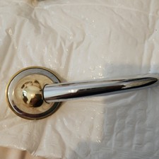 Solid Brass And Chrome Jado Door Handles X 4