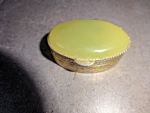 Vintage oval trinket - oval, pill