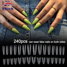 240pcs Almond Shape Sandwich Nail Forms  for Profional Use in Nail Salons