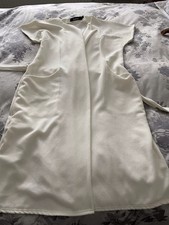 Boohoo Size 16 White Wrap Over Dress NWOT