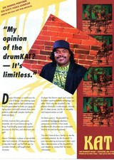 1991 Print Ad of KAT drumKAT Electronic Drums w Dennis Chambers
