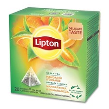 3 x Lipton Mandarin & Orange Green Tea 20 Teabags (Pack of 3)