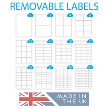Removable Labels On A4 Sheets