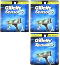 24 GILLETTE SENSOR 3 RAZOR