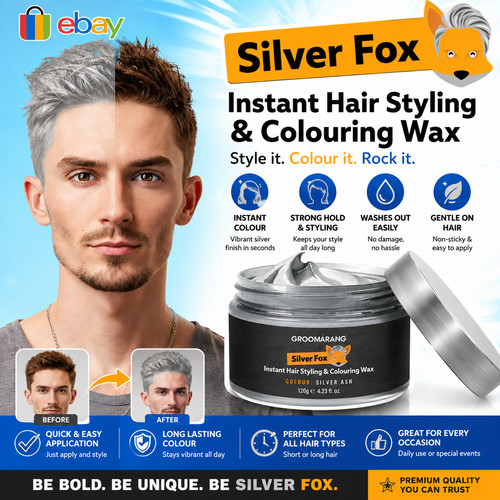 Hair wax silver ash - silver, fox