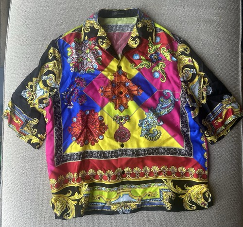Versace patterned silk shirt - versace,
