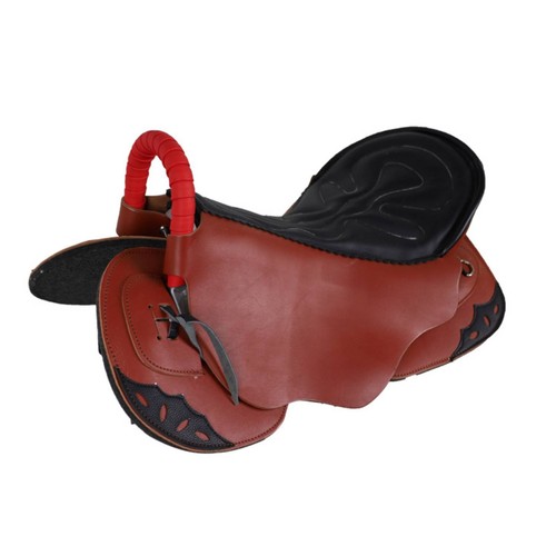 Leather saddle padded tack - saddle,