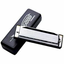 New Silver Swan Harmonica 10 Hole Key of C for Blues Rock Jazz Folk Harmonica UK