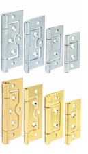 4 x Flush Door Hinges ZINC or