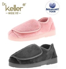 DR KELLER LADIES EXTRA WIDE OPENING WIDE FIT ORTHOPAEDIC DIABETIC SLIPPERS SIZE