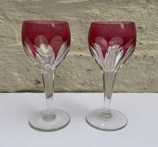 Pair Baccarat Genova cut rose