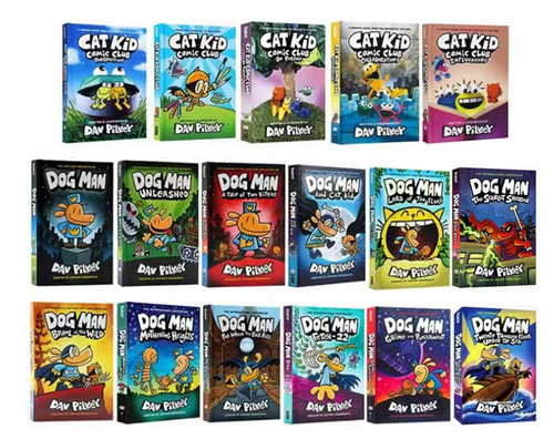 Dog man books set dav - set,