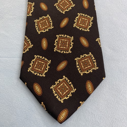 Ancient madder silk tie - silk, art