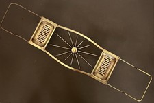 Art Deco Original Vintage Bare Brass  Bath Tidy Adjustable Bridge Rack Storage