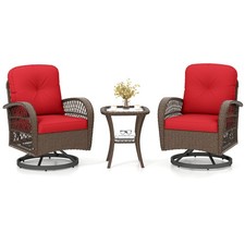 3PCS Patio Swivel Rocker Set
