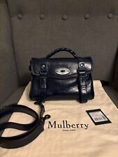 Mulberry Mini Alexa Sapphire Glossy Leather RRP £1095