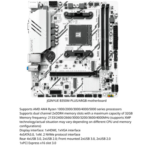 Jginyue b350m plus argb - b350m,