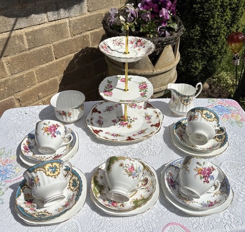 Vintage mismatched bone china - mismatched,