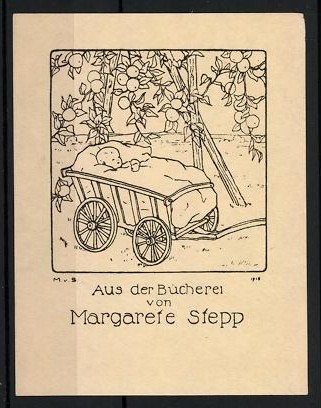 Exlibris margarete stepp baby - exlibris, stepp,