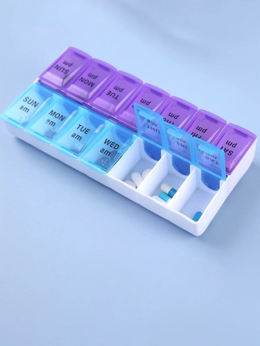 Weekly pill organiser box - pill,