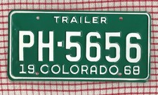 COLORADO - nice old retro AMERICAN LICENSE NUMBER PLATE #COold