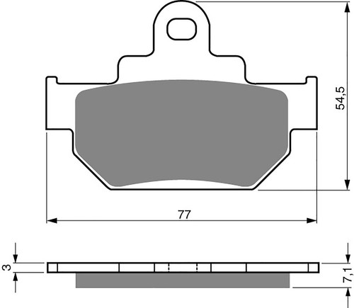 Brake disc pads - front, r/h
