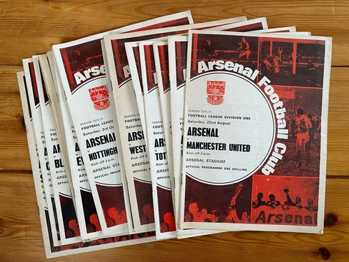 Arsenal home away programmes - arsenal,