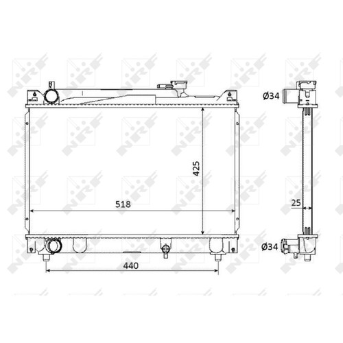 Radiator for suzuki - vitara, ta