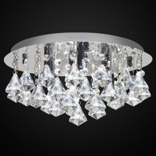 LED Crystal Droplet Chandelier Classic Elegant Ceiling Wall Light Fixtures 