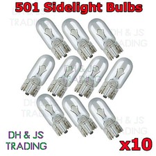 10 x 501 Sidelight Capless Bulb Bulbs Car Van For Ford Focus MK1 1998 - 2004