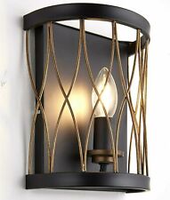 1 Light Wall Light Matte Black Rustic Bronze Milo Lighting 61499 Heston