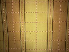 GOLD CHECK CURTAIN FABRIC 5m