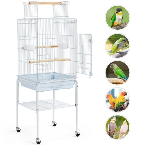 Metal bird cage - play, open