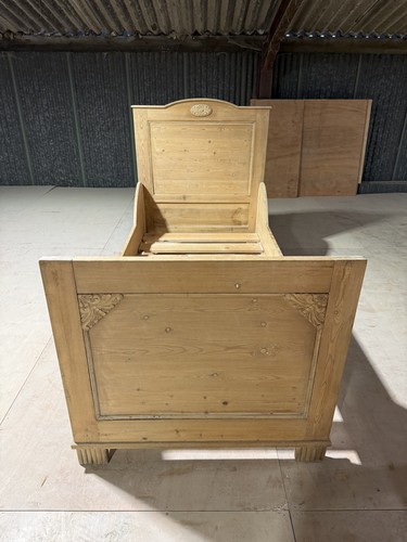 Antique pine single bed - antique,