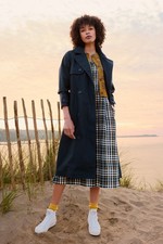 Seasalt Women's Regular Penweathers Waterproof Trench Coat Inkwell