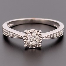 9ct white gold 15ct diamond - white,