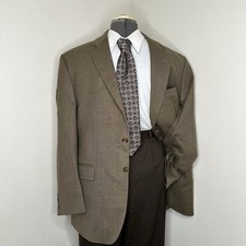 Chaps Mens 44R Blazer Brown