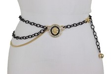 Women Black Metal Chain Fancy
