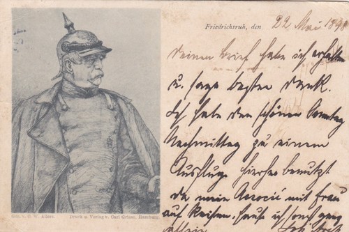 Old postcard kaiser military - old,
